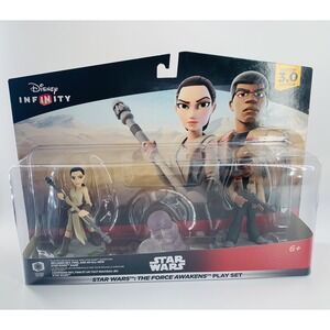 Disney Infinity 3.0 Star Wars The Force Awakens Play Set Rey Finn Figures (Open)